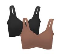 Generico Reggiseno Donna Cotone, Confezione da 2/3 Pezzi Bralette Imbottita da Donna per Un Sostegno Naturale, Comfort Top Invisibile per Tutti