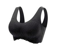 Generico Reggiseno Donna Push Up, Bralette Donna Pizzo con Coppe in Pizzo Stretch Imbottitura Foderata in Cotone E con Schiene in Morbida Microfibra Brassiere Donna Cotone Dormire Quotidiano