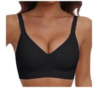 Generico Reggiseno Donna Senza Cuciture Copertura Completa per Seno Grande Riduttore e Supporto Laterale Anti-Caduta, Intimo Comodo Senza Ferretti con Spalline Larghe