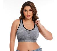 Generico Reggiseno Donna Senza Ferretto Comodo Cinghie Regolabili Comfort Intimo Reggiseni con Scollatura a V Brassiere correzione della Postura Modellante del Seno Copertura Totale