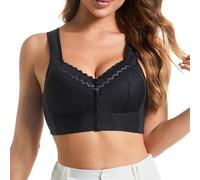 Generico Reggiseno Donna Senza Ferretto con Chiusura Frontale E Bottone A Pressione per Post Operatorio Cotone Reggiseni Schiena Nuda Bralette Cerotto Adesivo Preformato Canotta Contenitiva Body