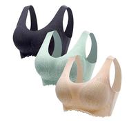 Generico Reggiseno Donna Senza Ferretto Push Up Base Top Corsetto Traspirante con Supporto Medio vestibilità Regular Comodo Reggiseni Convertibili