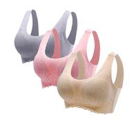 Generico Reggiseno Donna Senza Ferretto Push Up Base Top Corsetto Traspirante con Supporto Medio vestibilità Regular Comodo Reggiseni Convertibili