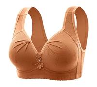 Generico Reggiseno Donna Taglie Forti Sottile Senza Ferretto Push Up Comfortevole Traspirante Canotta Design Morbido E Avvolgente Indumento Intimo Donna(Orange, 44)