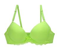 Generico Reggiseno Elegante con Ferretto Taglie Forti Coppa Modellante in Pizzo Spalline Personalizzabili Design Raffinato E Avvolgente Indumento Intimo Donna(Green, 95E)