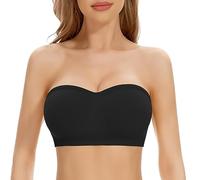 Generico Reggiseno Fascia Sfoderata in Microfibra Elasticizzata Coppe Estraibili Senza Ferretto