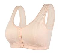 Generico Reggiseno in Cotone Reggiseno Senza Ferretto con Bottoni Frontali Aperto Davanti Comfort Flex Fit Reggiseno Comodo e Morbido