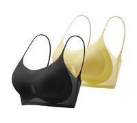 Generico Reggiseno Incrociato Dietro Reggiseno Sportivo da Donna Confortevole, Sexy, Ultra Sottile, con Schiena, Senza Cuciture Reggiseno Senza Ferretto Pacco da 3 (E, M)