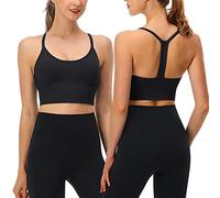Generico Reggiseno Infiore con Ferretto Bra Sportivo Donna da Yoga per, Tinta Unita, Senza Cuciture, Sottile, Sottile, Elastico, Casual Reggiseno Cotone Senza Ferretto Lingerie Donna (Black, S)