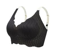Generico Reggiseno Schiena Scoperta Donna Comodo Cinghie Regolabili Scollo a V Bustino Bralette Elasticizzato Seamless Bras Palestra Morbido Regolabile Comode Traspirante Morbida