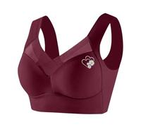 Generico Reggiseno Schiena Scoperta Donna Comodo Cinghie Regolabili Scollo a V Bustino Reggiseni con Scollatura Brassiere Palestra Modellante del Seno Copertura Totale