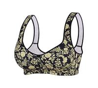 Generico Reggiseno Senza Ferretto Coppe A-G Taglie 36-52 Molto Forti Design Comfortevole E Supportivo per Uso Quotidiano Indumento Intimo Donna(Black, 45)
