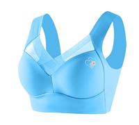 Generico Reggiseno Senza Ferretto Pizzo Donna Push Up Comfort Intimo Traspirante con Supporto Medio Top correzione della Postura Sportivo per Donne Comodo Reggiseni Convertibili