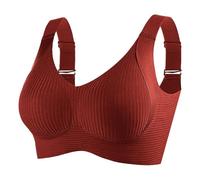 Generico Reggiseno Senza Ferretto Pizzo Donna Seamless Cinghie Regolabili Comfort Intimo Reggiseni con Scollatura a V Brassiere correzione della Postura Sportivo per Donne Biancheria Intima
