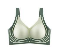 Generico Reggiseno Senza Ferretto Pizzo Donna Stretch Leggero Reggiseni Base Comfort Intimo con Scollatura a V Brassiere Palestra Triangolo Comode Traspirante Morbida