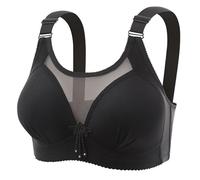 Generico Reggiseno Senza Ferretto Reggiseno Posturale Donna Reggiseni da Donna Taglie Forti Reggiseno a Copertura Totale Comodo Bralette Traspirante Senza Reggiseno Autoadesivo Reggiseno (Black, C)