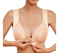 Generico Reggiseno Sportivo Donna Aperto Davanti Fitness Reggiseno Plunge Microfibra Elegante Reggiseni per Seno Grande Sostegno Alto Senza Ferretto Elastico Bra Comodo Balconcino Brassiere Top
