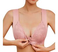 Generico Reggiseno Sportivo Donna Aperto Davanti Fitness Reggiseno Plunge Microfibra Elegante Reggiseni per Seno Grande Sostegno Alto Senza Ferretto Elastico Bra Comodo Balconcino Brassiere Top