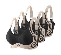 Generico Reggiseno Sportivo Donna Push Up Scollo a V Bustino Reggiseni Schiena Bassa Top Intimo per Donne Copertura Totale