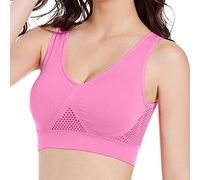 Generico Reggiseno Sportivo Donna Seamless Cinghie Regolabili Scollo a V Bustino Reggiseni Schiena Bassa Taglie Forti Senza Ferretto Comodo Fitness Yoga Training Sportivi
