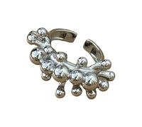 Generico regolabili a tema con perline metallo Eleganti a placcati in argento/oro per donne Ragazza Gioielli contemporanei Cerchio moderno