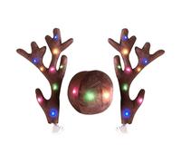 Generico Reindeer Car Antler Set - Christmas Costume Auto Accessory, Festive Holiday Decoration, Lightweight Construction, Easy Mounting Design | Fun Decorative Vehicle, SUV Truck Compatible