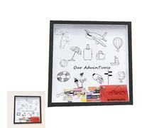 Generico Reiseticketbox Holz - Abenteuer Archivbox Sammler Erinnerungen | für Konzerttickets, Urlaub, Souvenirs, Sammelalben, Wanddekoration & Andenken