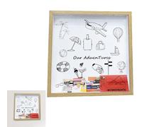 Generico Reiseticketbox Holz - Abenteuer Archivbox Sammler Erinnerungen | für Konzerttickets, Urlaub, Souvenirs, Sammelalben, Wanddekoration & Andenken