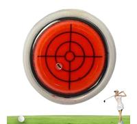 Generico Reliablevalidity Golf Ball Marker, Golf Trainer-Golf Ball Marker Round cap Clip Mark with Level Function, for Man Woman, Attaches Easily Line Marker Tool Accessories (Red)