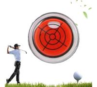 Generico Reliablevalidity Golf Ball Marker, Golf Trainer-Golf Ball Marker Round Cap Clip Mark with Level Function, Balls Markers with Hat Clip, for Men, Women (Red)