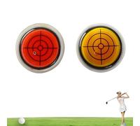 Generico Reliablevalidity Golf Ball Marker, Golf Trainer-Golf Ball Marker Round cap Clip Mark with Level Function, for Man Woman, Attaches Easily Line Marker Tool Accessories (2pc A)