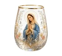 Generico Religious Coffee Cup - Jesus Inspired Glass Cup, Drinking Cups for Tea Beverage, Kitchen Glassware with 400ml Drinking Capacity, Beverage Glassware, Kitchen Accessory for Dining Table