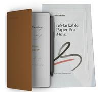 Generico reMarkable Paper Pro Move - Leather Folio Bundle | Ultraportable Color 7.3" Paper Tablet with Marker Plus Pen with Eraser, and a Book Folio Cover in Brown Leather