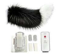 Generico Remote Control Car Tail, Control Wagging 32cm Plush Decoration with Rechargeable Build, Realistic Cute Decor, Wagging Accessory with Remote, Car Tail for RV And Trip Trucks SUV