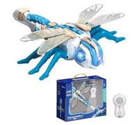 Generico Remote Control Dragonfly, 2.4GHz Flying Robot, 12.99x12.6x2.95 inches LED Lights and Spray, Realistic RC Dragonfly Toy with Music for Kids, Adults, Outdoor Interactive Model