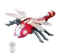 Generico Remote Control Dragonfly, 2.4GHz Flying Robot, 12.99x12.6x2.95 inches LED Lights and Spray, Realistic RC Dragonfly Toy with Music for Kids, Adults, Outdoor Interactive Model
