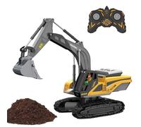 Generico Remote Control Dump Truck - 14 Inch RC Construction Vehicle | Remote Control Dump Truck - 8-Channel Excavator Set with Realistic Lights and Sounds, Ideal for Birthday Gifťs