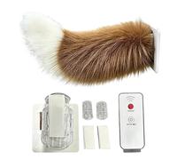 Generico Remote Control Moving Tail Plush Decor, Realistic Wagging Car Tail Accessory, Rechargeable Funny Vehicle Decoration for SUVs Trucks RV Motorcycle, Soft Plush with Motion Feature