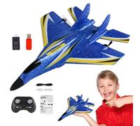 Genérico Remote Control Plane - Radio Controlled Aircraft Easy To Fly For Beginners, Fixed Wing Glider,Replaceable Battery, 2,4 GHz Aircraft, Remote Control Technology For Boys, 2 Left Hand Thrott