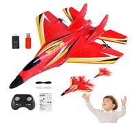 Generico Remote Control Plane - RC Planes with LED Colorful Lights,Early Learning RC Aircraft Toy, 2.4Ghz Outdoor Flying Toy for Kids Boys Girls Beginner