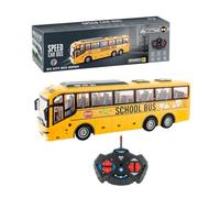 Generico Remote Control School Bus Toy, 1:30 Electric RC Bus with Lights | ABS RC school bus with forward, reverse, left and right controls plus lights, suitable for indoor and outdoor play