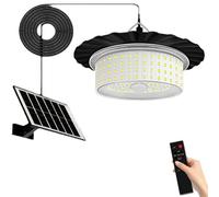 Generico Remote Control Solar Light,1000LM 244LED Outdoor Security Lamp,16.5ft Cable Garden Lamp,IP65 Waterproof Illumination Shed Light,5 Lights Modes,for Farm & Porch Patio Garage (1)