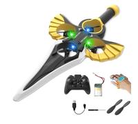 Generico Remote Flying Sword, Flying Sword Rc Glider, 3-Speed Control, Lightweight Easy To Fly Rc Glider, Gift for Adults Or Teens (Gold(Dual control),Battery*1)