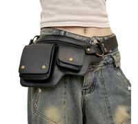 Genérico Renaissance - Portafoglio con tracolla regolabile in pelle PU e tasche multiple | rinascimentale 32 x 2,5 x 17 cm per donne e uomini, costume da pirata da corsa,