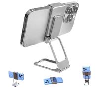Generico Repertoireof/Statusun New Upgraded Back Clip Type 360° Folding Bracket, Metal Double Ring Square Phone Holder, Foldingsturdy for Variousof Smartphones (silver)