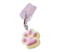 Generico Resin Charging Port Dust Plug - Cat Paw Charm | 3x2x1cm Bright Color Dusts Plug with Anti Dust Protection, Resin Phone Charm with Cute Style, Decorative Plugs for Jewelry Making
