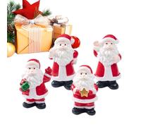 Genérico Resin Christmas Miniature Statue, Miniature Christmas Figurine - Compact Resin Santa Claus Sculpture For New Year Holiday Home Garden Backyard Pond Yard Porch