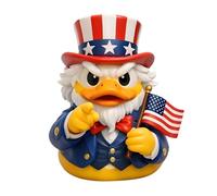 Generico Resin Duck Statue - Desk Sculpture for Bedroom | Red White Blue Keepsake Feature, Bookshelf Dining Table Accessory, Nightstand Family Collecting Supply, Enthusiasts Gift Idea