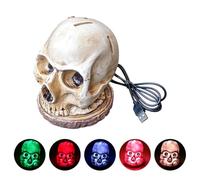 Generico Resin Gothic Skull Lamp RGB USB Powered Scary Decor