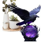 Generico Resin Gothic Vintage Home Decor - Raven Lamp For Office Study | Raven Figurine Desk Lamp Room Decor | Desk Bedside Cabinet Shelf Party Birthday Christmas Collectors